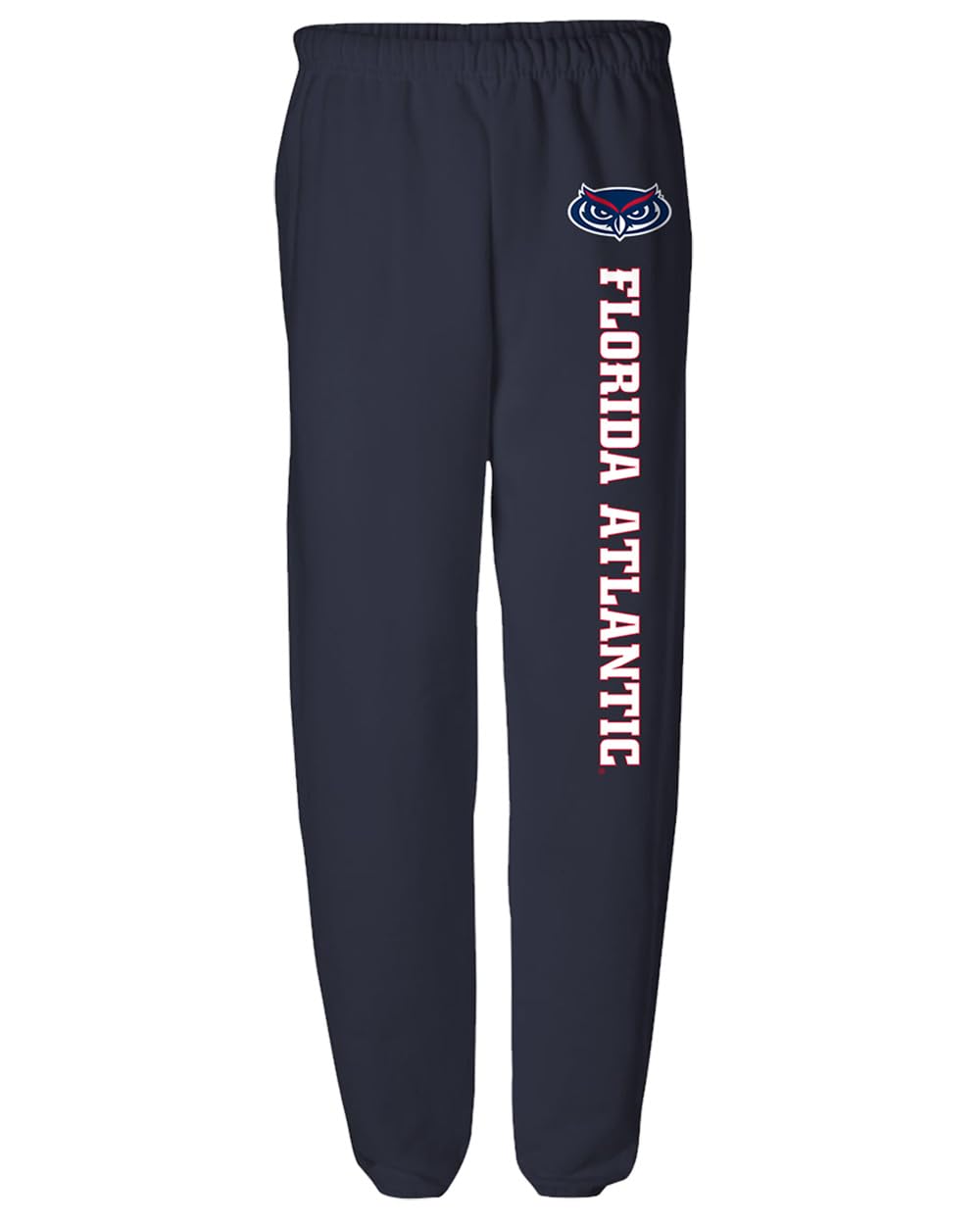 Florida Atlantic University Officially Licensed Apparel - Team Color Jogger Sweatpants, Navy,Small