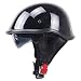 Produktbild Moto Helmets-Braincap Wehrmacht Stahl Halbschalen Motorrad Vespa Roller Jet Bobber Helm Pilot Cruiser Vintage Moped Chopper Helm Biker Retro DOT Zertifiziert,Brightblack,XL