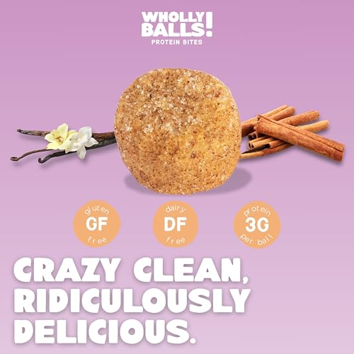 Image of Wholly Balls Protein Bites a€ inch Healthy Plant-Based Snack | High Protein, Low Sugar, Gluten-Free Energy Balls (Pack of 3, El Churrito)