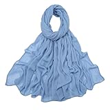 Bufanda musulmana de rayón arrugado para mujer, chales lisos, turbante islámico, foulard, 5, Talla única