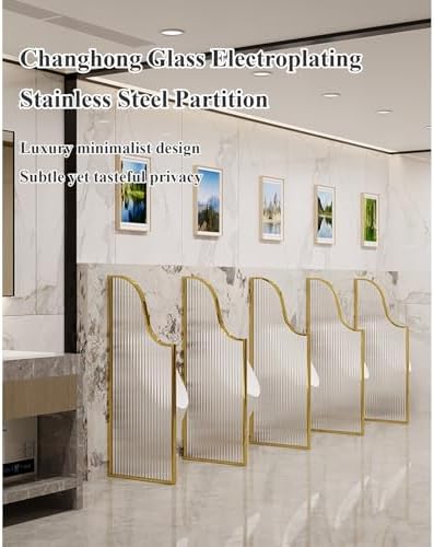 Tempered Glass Divider for Hotel Men's Restroom - Enhanced Privacy, Durable Partition Screen, Ideal for Public Restrooms, Stylish & Functional Design