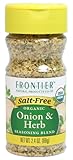 Frontier Salt Free Organic Seasoning, Onion and Herb, 2.4 Ounce