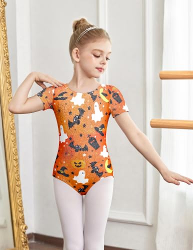 Image of Zaclotre Girls Gymnastics Leotards Crisscross Back Ballet Dance Outfits | Team Basic Leotard,Classic Short Sleeve,Hollow Back,High Stretch,Perfect Fit,Soft Cotton,Breathable,Ballerina Costume