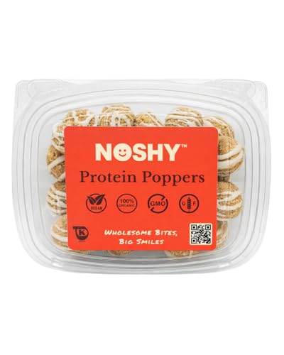 NOSHY Protein Poppers - Protein Balls - Vegan, Plant-Based, Gluten-Free,