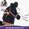 PonyCycle Mechanical Ride On Pony Hobby Horse Toy with Wheels Classic Model U Plush Walking Animal Rideable Horse for Older Big Kids Ages 7 to adults Indoor Outdoor Riding Horse Toy Black Ux526 #4