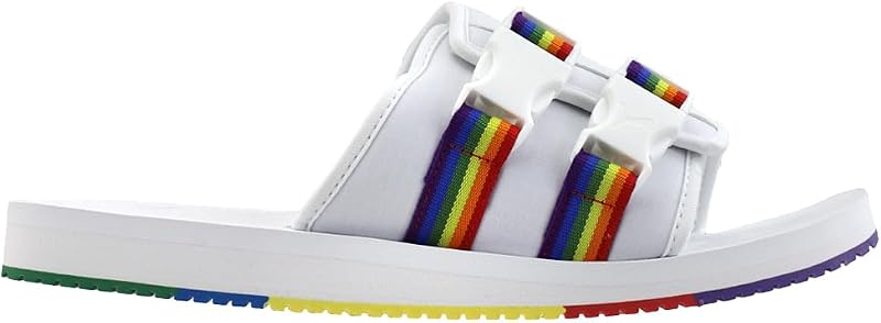 Sandalias Wilo Lux Nylon Multicolor Slide Casual - Hombre - Blanco