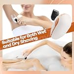 Razor électrique pour les femmes, BestMal 7D Bikini Trimmer 5 en 1 Rasoir électrique pour les femmes Rasoirs visage humide/séché pour visage nez sourcils bras jambes aisselles zone pubique analgésique érection des cheveux visage pour les femme