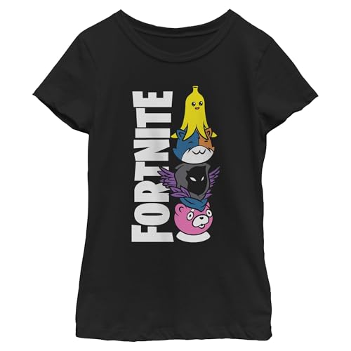 Girl's Fortnite Cute Characters Logo T-Shirt