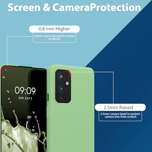 Image of LIRAMARK Liquid Silicone Soft Back Cover Case for OnePlus 9 /1+9 (Mint Green)