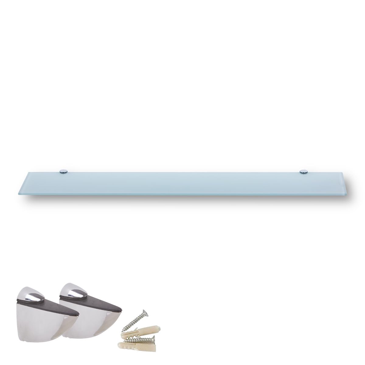 Mensola Da Parete In Vetro, Mensola In Vetro Da Bagno 40 X 10 Cm 8 Mm - Foto 2