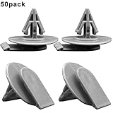 50pcs Wheel Arch Trim Clips, One S Cooper R50 R52 R53 R56 Exterior Plastic for BMW Mini-Grey (50 pcs)