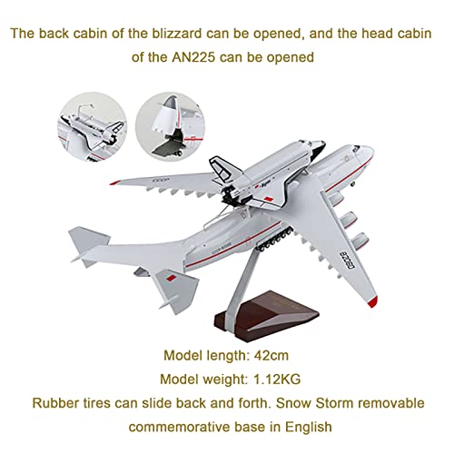Modelo de avión AN-225 Mriya réplica en resina de 42 cm escala 1:200 3