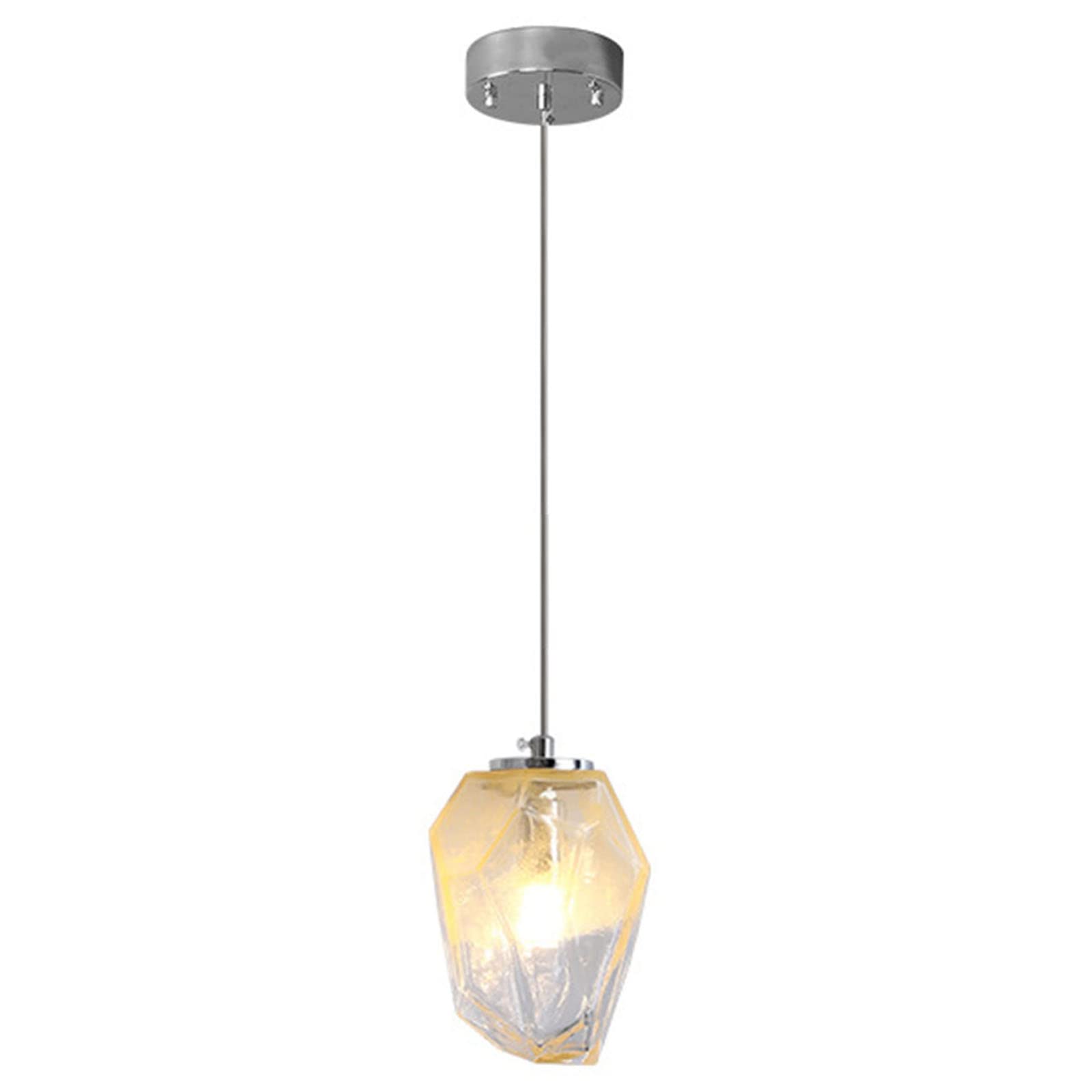 Mini lámpara de cristal degradado de lujo con base cromada para dormitorios exclusivos 6