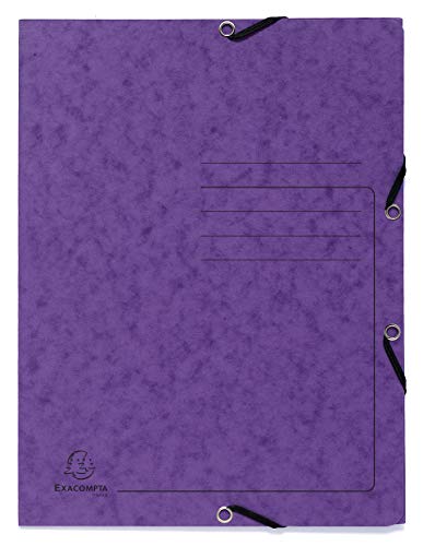 Exacompta - Réf. 55408E - Carton de 25 chemises à élastiques imprimées - pochettes 3 rabats - en carte lustrée 355 g/m2 - dimensions 24 x 32 cm pour...
