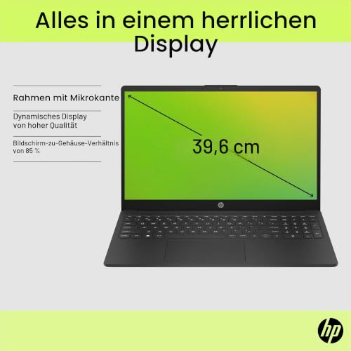 HP 15-fd0001sf Laptop 15,6 Zoll FHD (Intel Celeron N100, 4 GB RAM, 128 GB UFS, Intel UHD Graphics, Windows 11), Grauer Laptop, AZERTY… – Ansicht 6