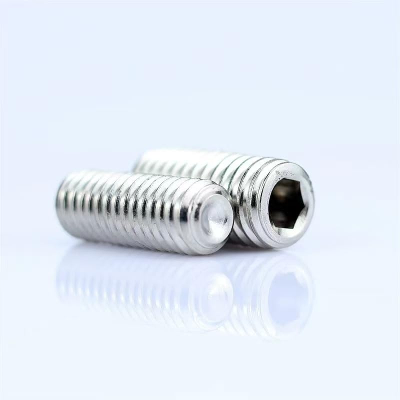 304 Stainless Steel Hex Socket Set Screws Cup Point Grub Screws Assortment Kit 2# 4# 5# 6# 8# Allen Head Drive Fasteners for Machinery Furniture Automotive Repair Hardware (200,UNC 1/4-20 x 5/16)