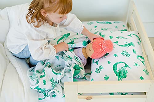 Addison Belle 100% Cotton Toddler Pillowcase 2 Pack - Alphabet+Mermaid - Fits Both 13"X18" And 14"X19" Pillows - Soft, Durable & Breathable #TOP3
