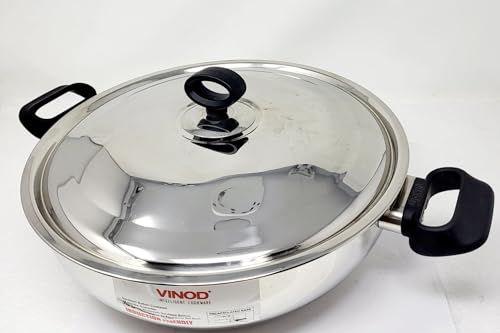 Wok Vinod acero inoxidable 30 cm capacidad 5.5L