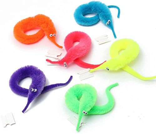 Generic 6 Pcs Multi-Colors Magic Wriggler Wiggly Twisty Worm Snake Stocking Filler Toy