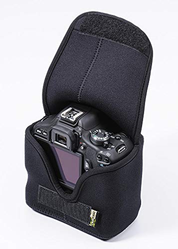 LensCoat Bodybag Case Neoprene Camera Body Bag Case Protection Camouflage Bodybag Compact with Grip, Black (lcbbcgbk)