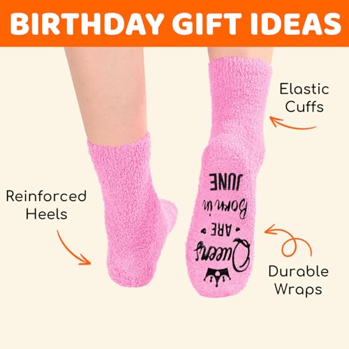 Image of HAPPYPOP Birthday Gifts Ideas for Mom - Pink Month Birthday Socks for Women