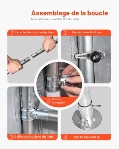 Abri de stockage portable et robuste VEVOR protégeant vos outils - 5