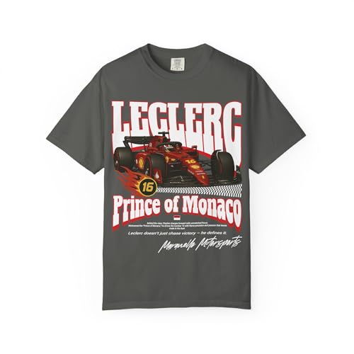 Leclerc T-Shirt, Inspired Monako Driver T-Shirt, Italian Racing Team Merch, Monte Karlo Merchandise, Motorsports Apparel Pepper