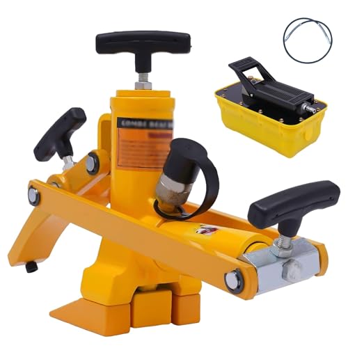 Interruptor hidráulico de cuentas de neumáticos con bomba de pie, kit de herramientas resistente para camiones, tractores y cortacésped, depósito de 2.3 L
