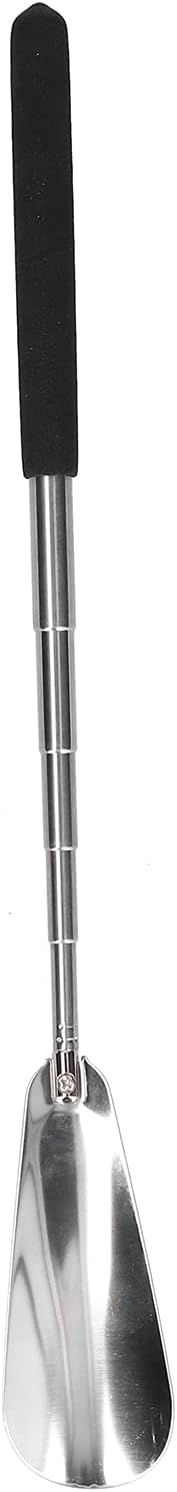 Sutilmente ajustable, mango telescópico de acero inoxidable, largo, con mango ergonómico, diseño curvado, tamaño compacto para almacenamiento, para ancianos, embarazadas miniatura 7
