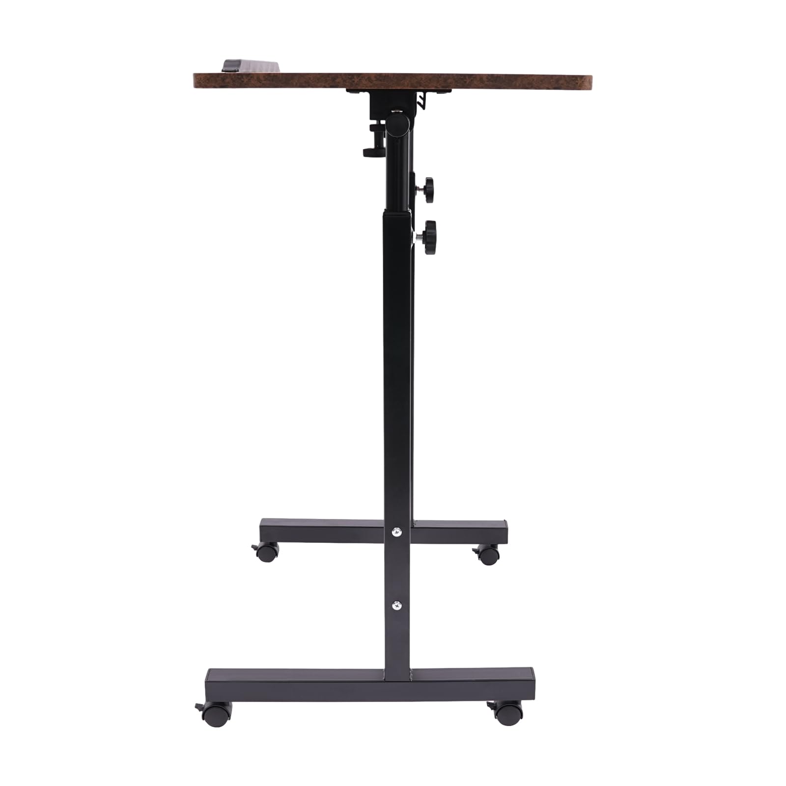 Mobile Standing Desk 24 Inch Portable Rolling Laptop Cart With Adjustable Tilt Angle 180 Height 32-47in Standing Desk — view 7