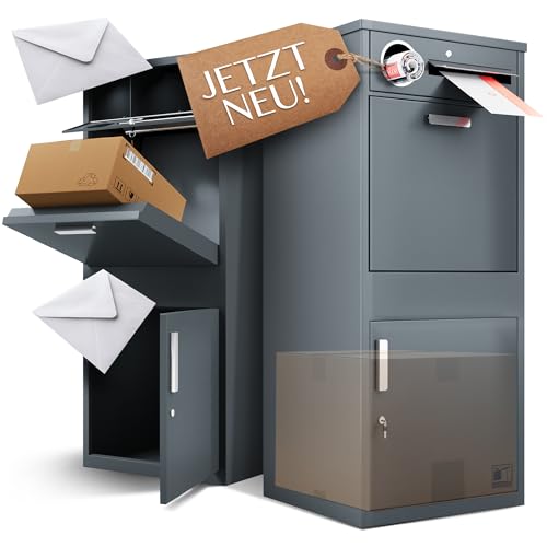 Paketbox mit Zeitungsfach - Paketbriefkasten Witterungsbeständig, Briefkasten mit Paketfach Anthrazit, Paketkasten, Diebstahlschutz, Paketbox draussen groß XXL Montageanleitung Paketbox mit Zeitungsfach - Paketbriefkasten Witterungsbeständig, Briefkasten mit Paketfach Anthrazit, Paketkasten, Diebstahlschutz, Paketbox draussen groß XXL Montageanleitung