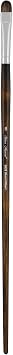 Silver Brush Limited 2632-8 Monza Short Filbert Paintbrush for Oil, Acrylic, and Heavy Body Paints, Size 8, Long Handle