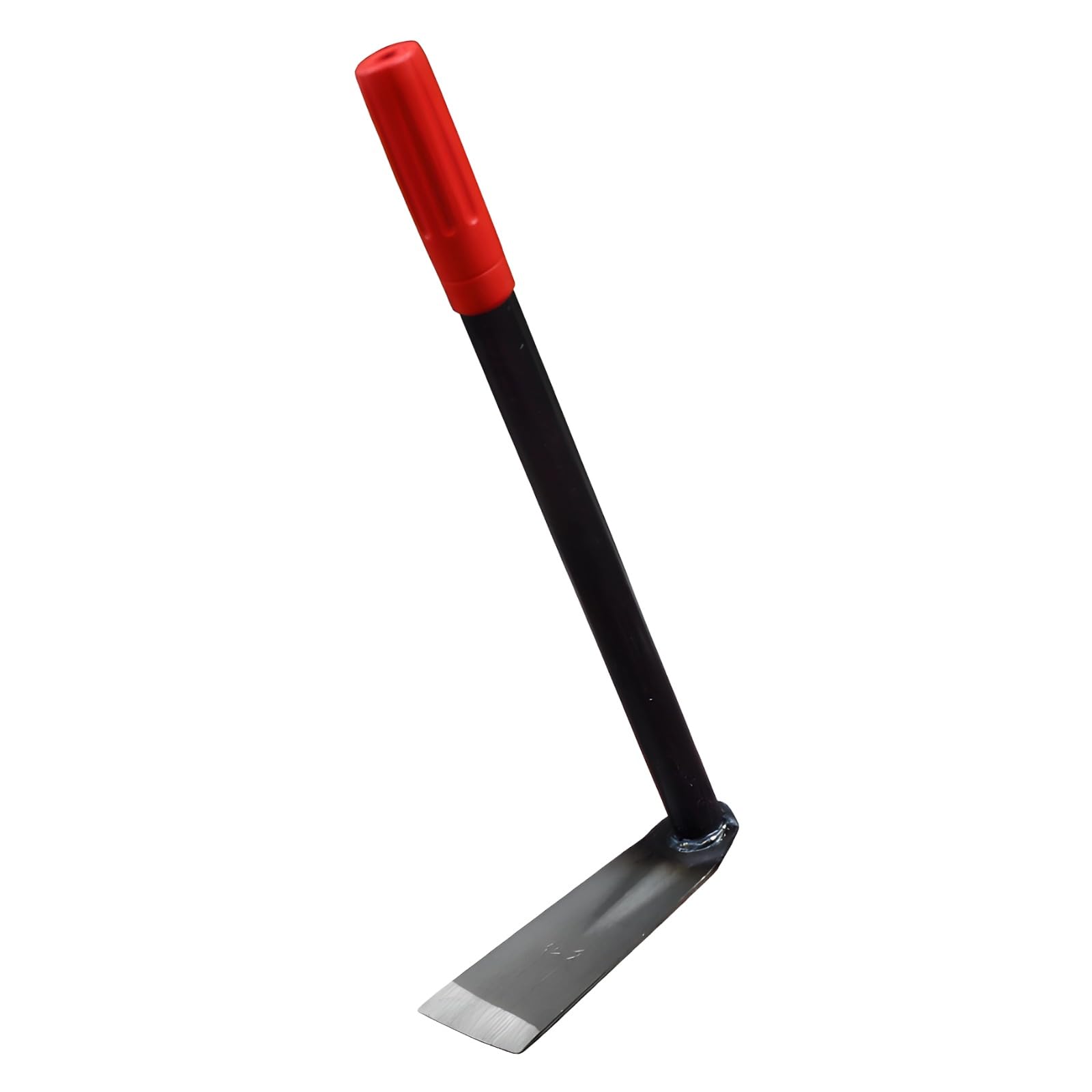 Zappa da giardino in acciaio al carbonio, 6 cm, a bocca piatta, per diserbo, piantare, allentare il terreno, zappa a manico corto con impugnatura comoda, strumento da giardinaggio robusto