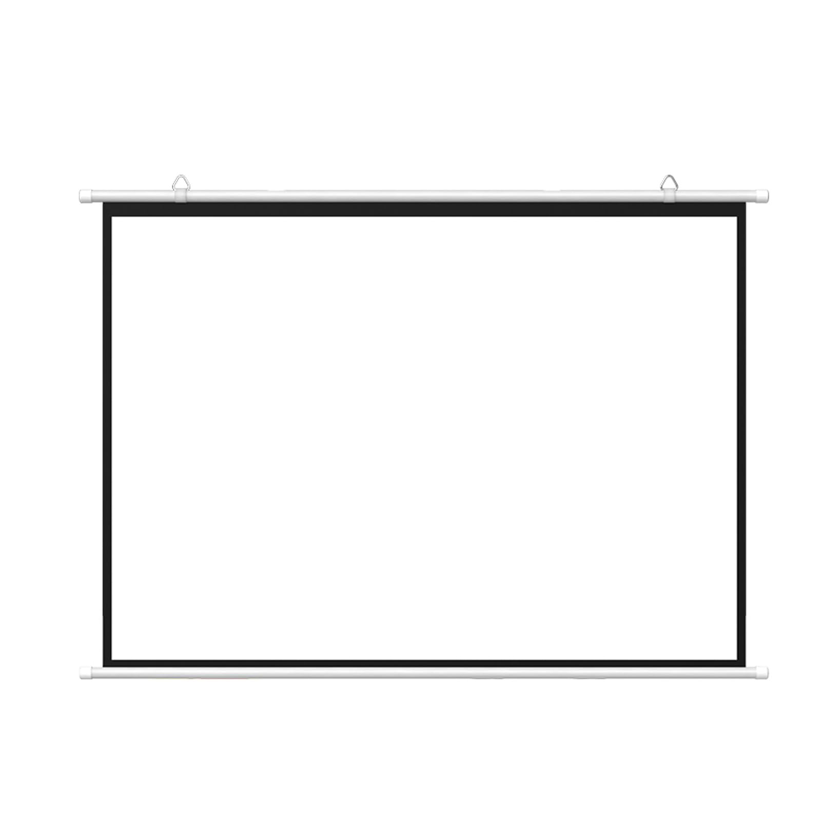 Manuale Telo Proiettore Avvolgibile，Schermo per Proiettore, Telo da Proiezione Interno Esterno, Home Theater Cinema Full HD 3D 4K，per Video Proiettori, Uso Esterno A Casa Cinema(4:3,50")