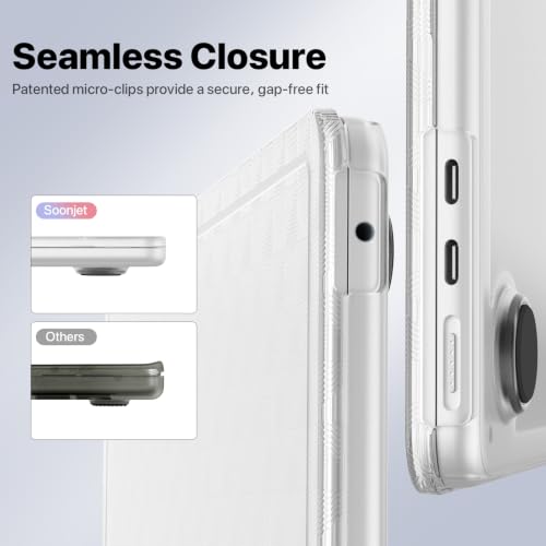 Image of Soonjet Compatible with MacBook Air 13 inch Case M5 M4 M3 M2 2026-2022 | Matte Clear, Prism Pattern, Fingerprint & Scratch Resistant, Protective Hard Shell, Ultra Thin Cover, A3449 A3240 A3113 A2681