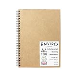 Artway Enviro – Spiral Bound A4 Sketchbook – Portrait - 70 Sides/35 Pages of Recycled 170gsm Drawing Paper – 100% Recycled Sketchbook / Scrapbook, White - Image 1