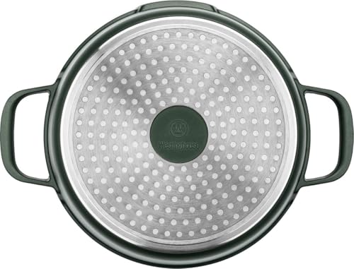Image of Westinghouse Performance Series 24 cm Green Casserole Dish with Lid - Lightweight Cast Aluminium Pot | Hob to Oven, Induction & All Stovetops | Oven Safe with Handle Covers | Versatile Cooking Essential