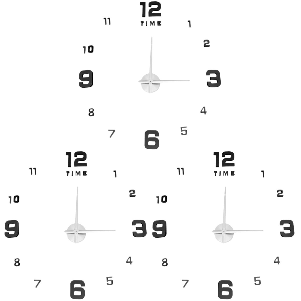 Horloge murale miroir résistante à l'eau et réfléchissante pour la maison