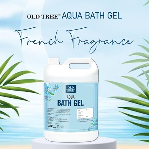 Old Tree Aqua Body Wash Gel 5L - Refill Bath Gel Kit for Hotel Amenities, Guest House, Hospital, Marriage Hall - Moisturizing Shower Gel for Dry Skin