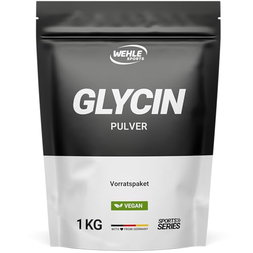 Glycin Pulver 1000g (1 KG) - 100% reine Aminosäure - süße Amino Glycine vegan und produziert in Deutschland - Verpackung kann variieren