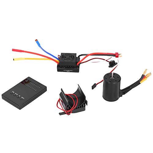 Avanzato di Protezione: Questo kit motore-ESC include protezioni migliorate contro tensione bassa, surriscaldamento e perdita del segnale del gas, salvaguardando i componenti elettronici della tua auto RC 1:10 durante sessioni prolungate o guida fuoristrada estrema, per un funzionamento affidabile in condizioni difficili.