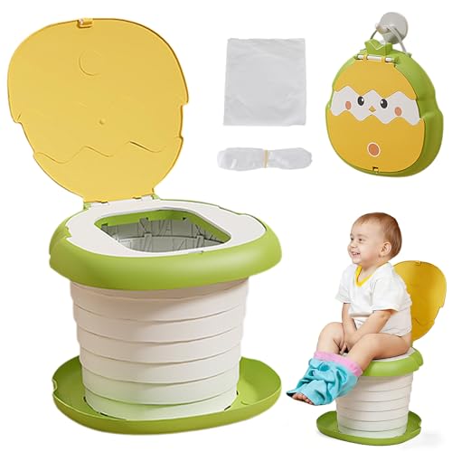 Orinal Plegable para Bebe,Orinal Portatil Niños Viaje,Inodoro Portatil Niños Plegable,Asiento Inodoro para Niño,﻿ Orinal Viaje y WC Portátil para Niño,Plegable Potty Training,WC Portatil Niños