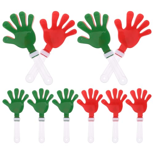 Gatuida 10 aplaudidores de mano para fiestas y festivales: Juguete para hacer ruido en eventos deportivos - Herramientas portátiles para animar a los niños y en fiestas navideñas