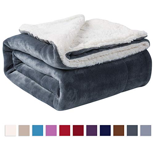 NANPIPER Sherpa Blanket Twin Warm Bed Blanket for Winter Cozy Soft Fuzzy Couch