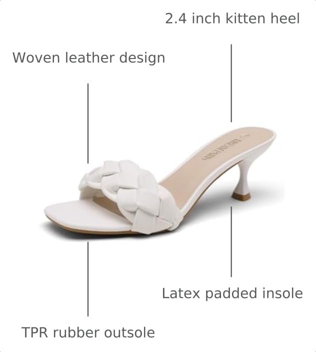 Image of DREAM PAIRS Heels for Women Rhinestone Open Toe Low Kitten Heels Sexy Stilettos Heels Pump Sandals Party Evening Prom Dance Dress Shoes