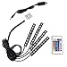 Produktbild ACAMPTAR Auto Led Bunte Innen Atmosphre Lichter 12Smd Schleppte Vier Stichhaltige Fernsteuerungs Auto FuLichter RBG Atmosph