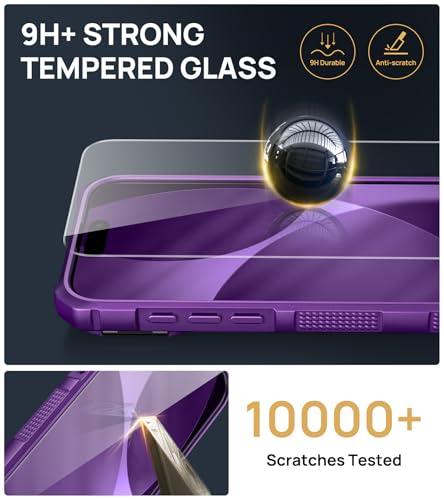 Image of SSLOTSCASE for iPhone 17 Pro Max Case with 2X Screen Protector, Dark Purple