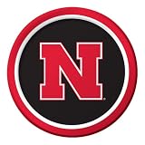 Creative Converting 8-Count Sturdy Style Paper Dinner Plates, University of Nebraska -