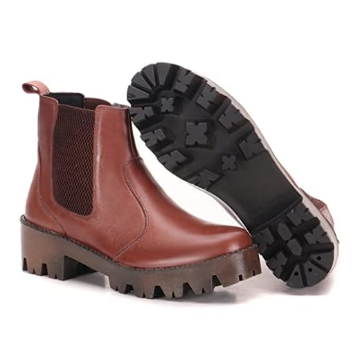 Bota Coturno Feminino Tratorada Conforto - Pinhão/39