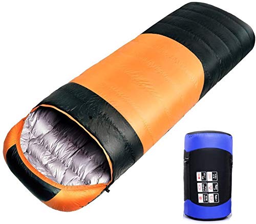 Amazon | SAMCAMEL 寝袋 冬用 軽量 封筒型 高級ダウン 寝袋 1700g 
